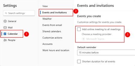 Add Online Meeting to All Meetings Option Missing in .